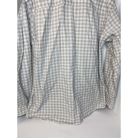 Linea Dome Chemise Men’s Large 16.5”  Gray Plaid LS Button Down Collared Shirt - Picture 10 of 16